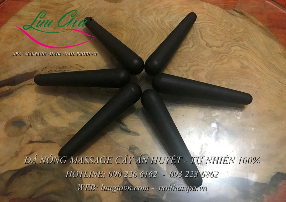 Cây ấn huyệt bằng đá nóng massage