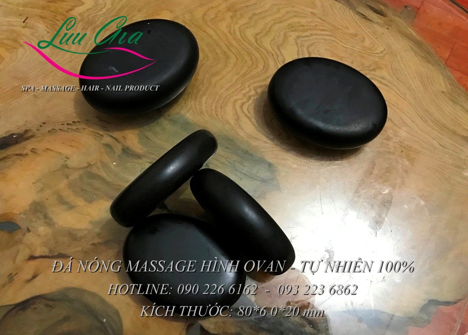 Đá nóng massage ovan trung