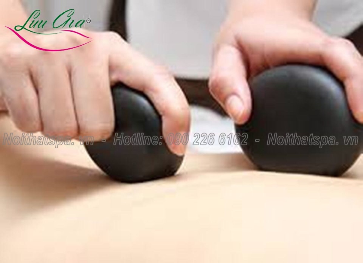 Đá nóng massage - Tròn trung