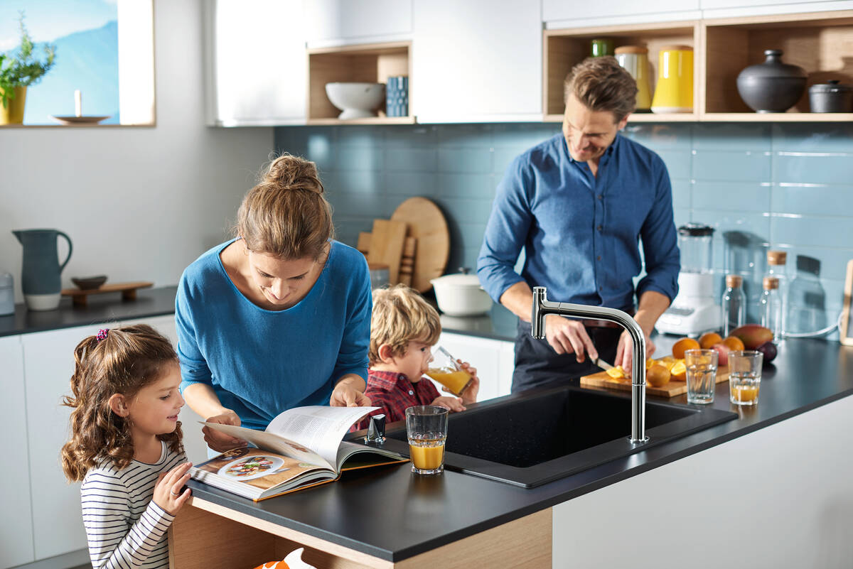 Vòi rửa bát Hansgrohe Metris Select M71, 1jet, sBox