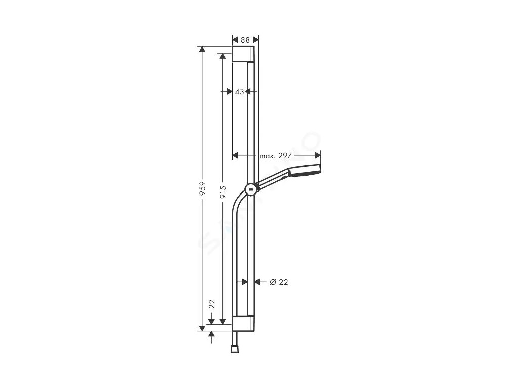 Bộ Sen Tay Hansgrohe 24170000 Pulsify Select S 3 Chế Độ Xả