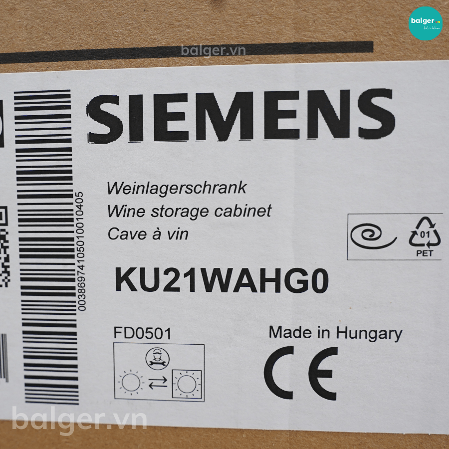 Tủ Rượu Âm Tủ Siemens KU21WAHG0 Nhập Khẩu