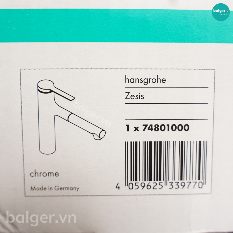 Vòi Rửa Bát Hansgrohe Zesis M33 Màu Chrom 74801000