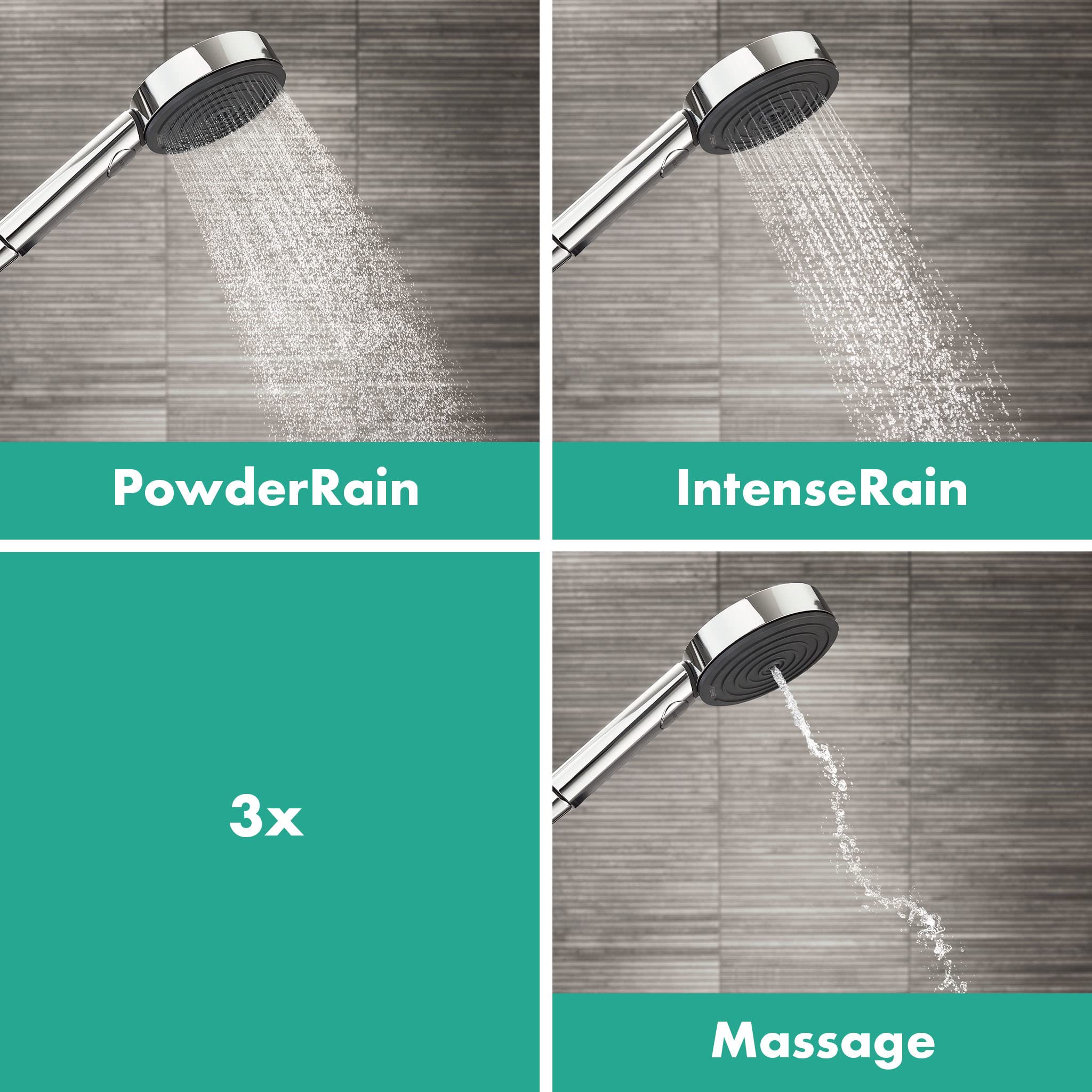 Bộ Sen Tay Hansgrohe 24302000 Pulsify Select S 3 Chế Độ