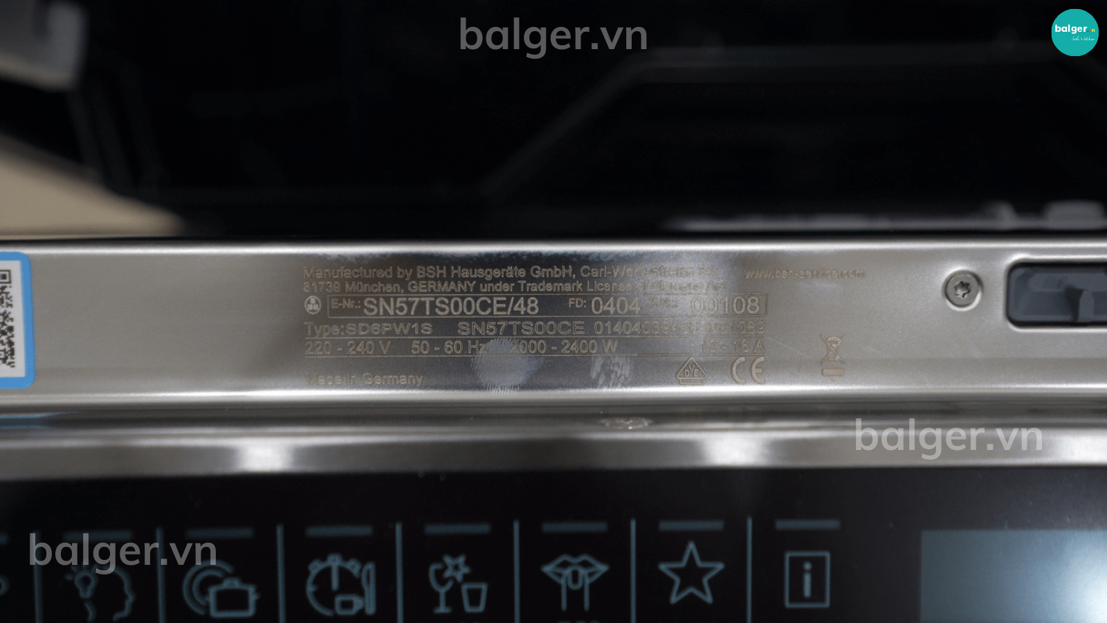 Máy Rửa Bát Siemens iQ700 SN57TS00CE Nhập khẩu - Made in Germany