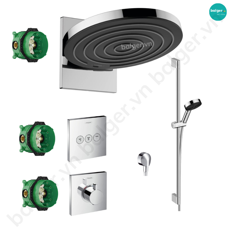 Bộ Sen Gắn Tường Hansgrohe Pulsify 2 Chế Độ SH20S2600000 Nhập Khẩu