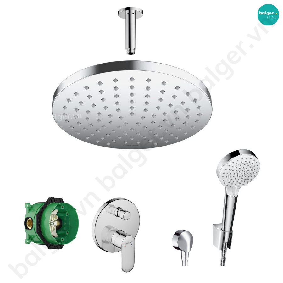 Bộ Sen Tắm Gắn Trần Hansgrohe Vernis SH23S2050000 Nhập Khẩu