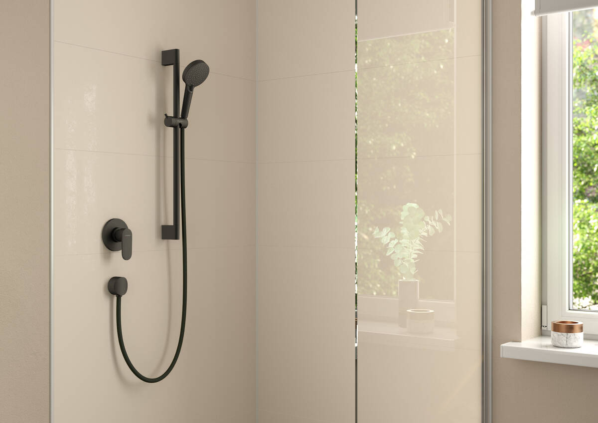 Bộ Sen Tay Hansgrohe 26422670 Vernis Blend Màu Đen Mờ 2 Chế Độ Xả