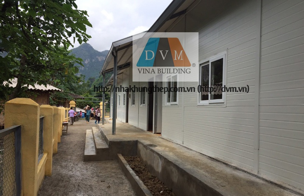 Nhà lắp ghép làm trường học và nhà lưu trú cho giáo viên vùng cao tại Ngọc Long - Hà Giang