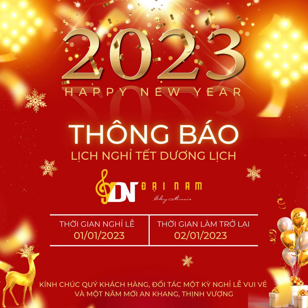 Thông báo lịch nghỉ Tết Dương Lịch năm 2023