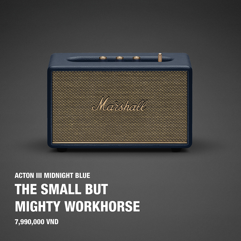 Marshall Công Bố Giá Bán và Ngày Ra Mắt Bộ Ba Major V, Emberton III, Acton III phiên bản màu mới Midnight Blue