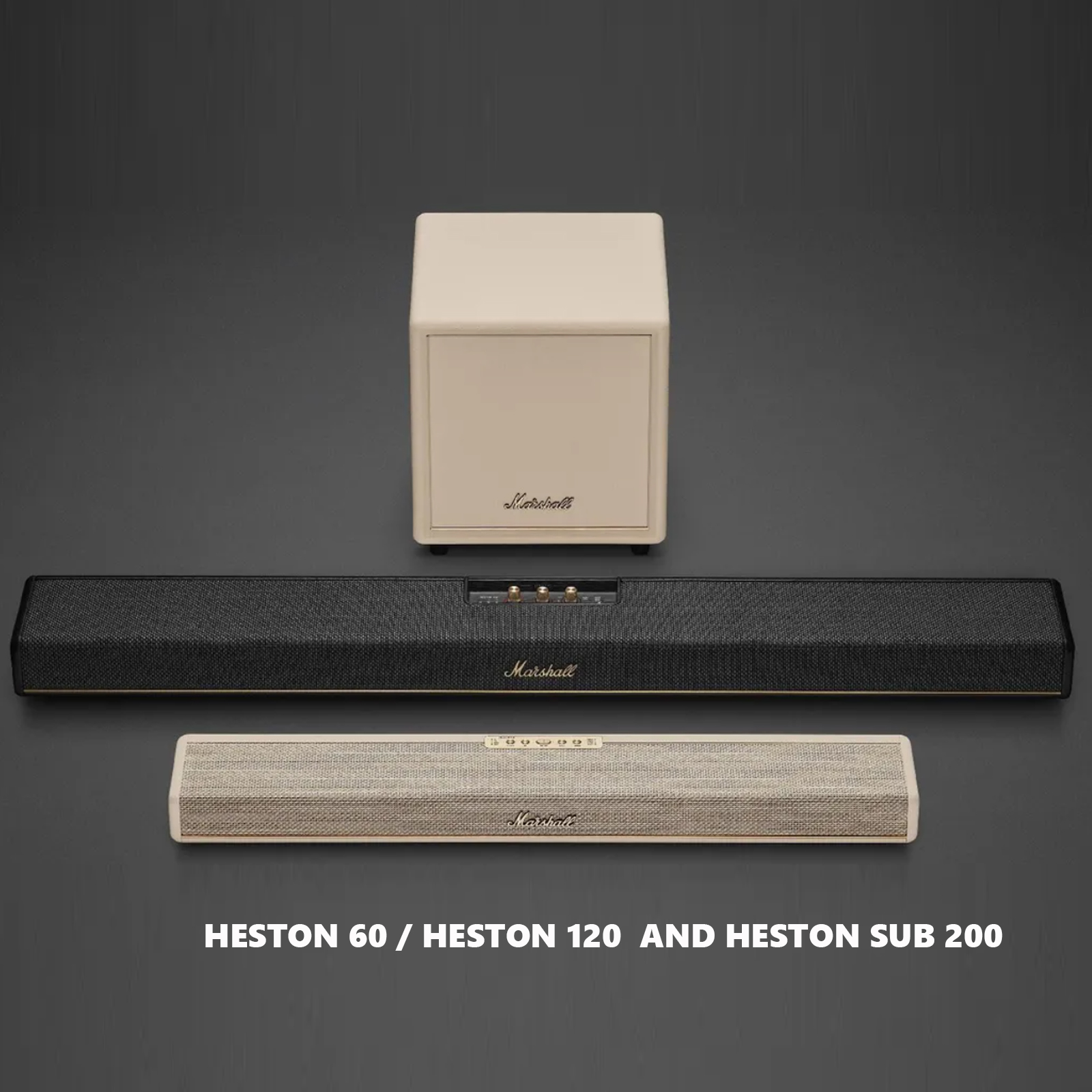Phân Tích So Sánh Hệ Thống Soundbar Marshall Heston: Heston 120 và Heston 60 kết hợp với Heston Sub 200