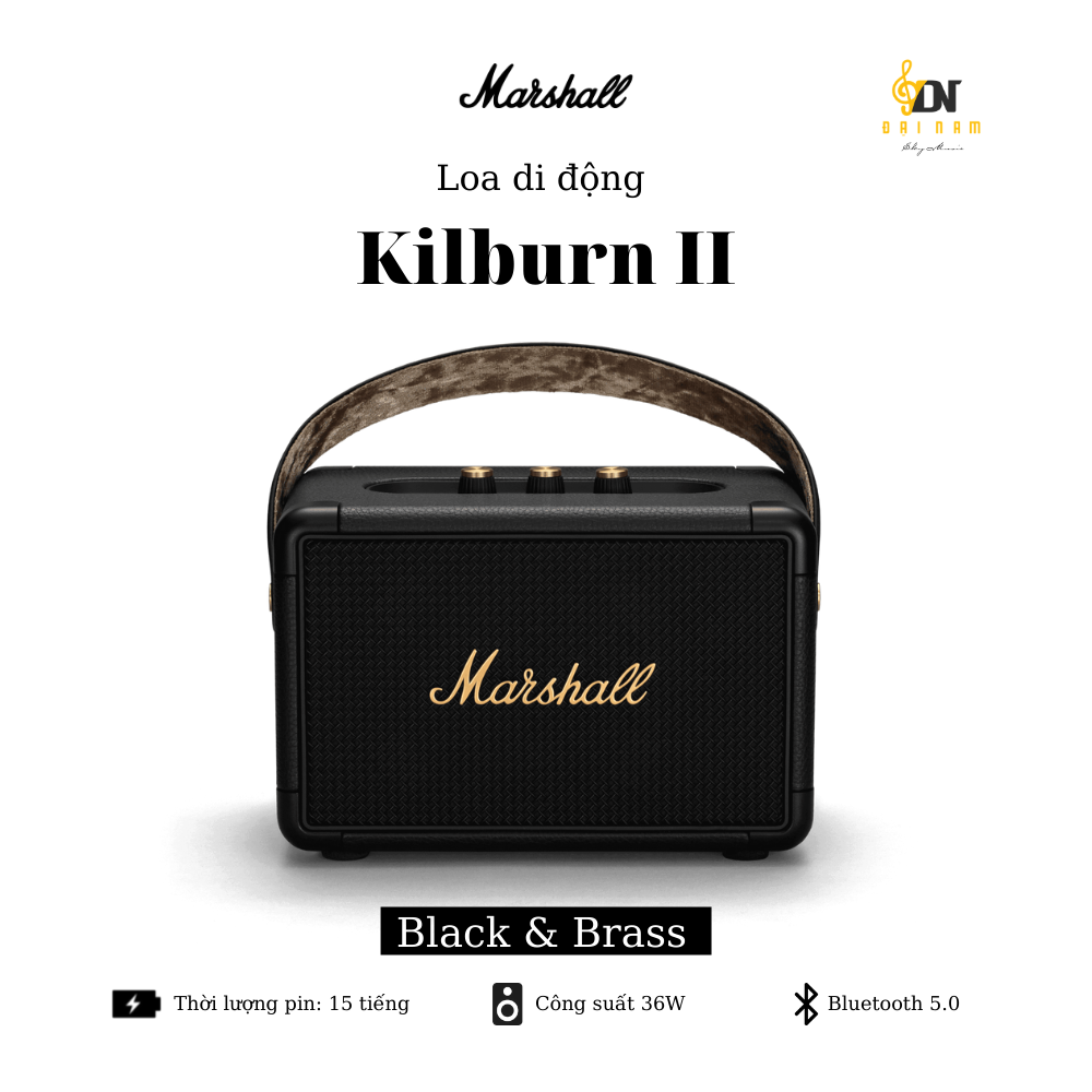Marshall Kilburn II Black and Brass phiên bản đặc biệt knob đồng
