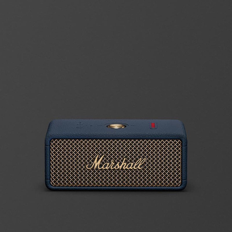 Loa Marshall Emberton III Midnight Blue mặt trước tại Đại Nam Sky Music