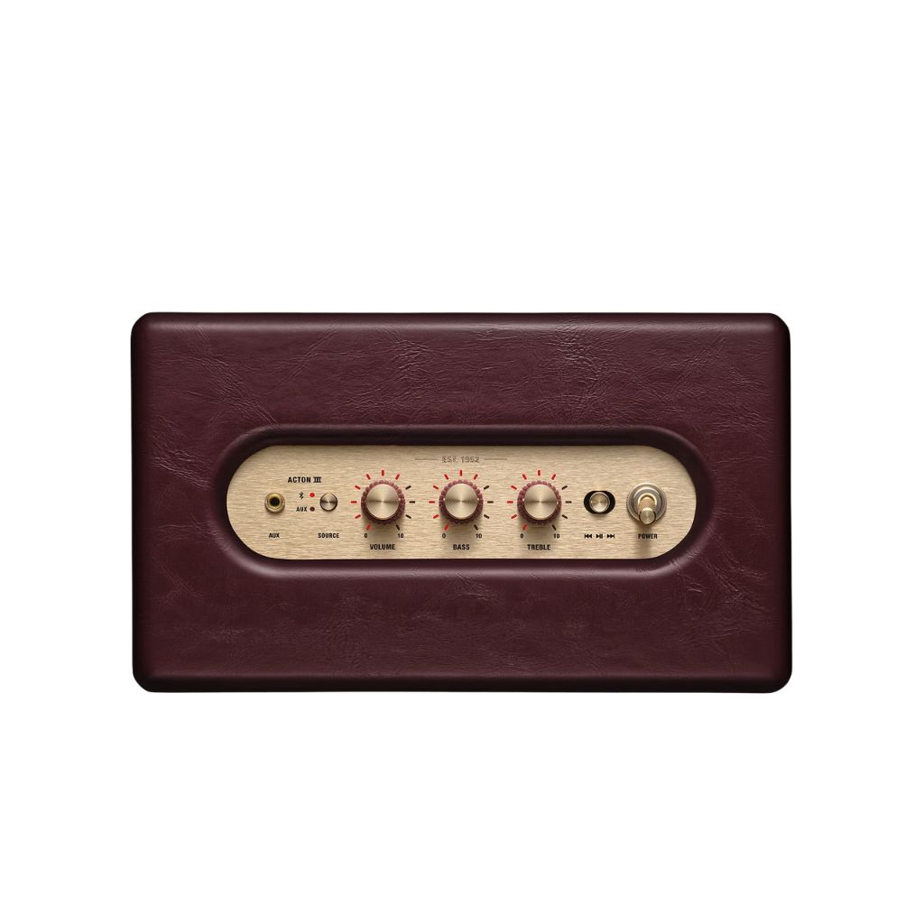 Mặt sau Marshall Acton III — cổng AUX 3.5mm và núm chỉnh Bass Treble Volume | Nhà Đại Nam