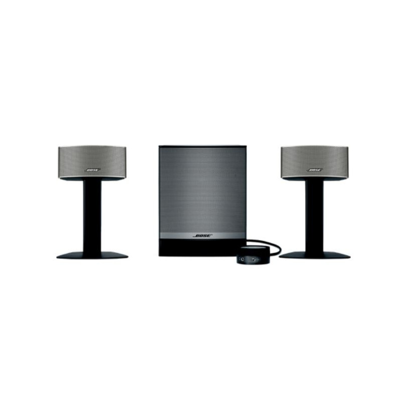 Bose Companion 50 nhìn từ phía trước: control pod đặt giữa, 2 loa vệ tinh hai bên module Acoustimass | Đại Nam Sky Music