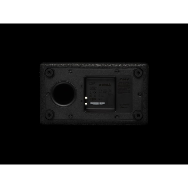 Lỗ thoát hơi bass hình tròn ở mặt đáy loa Marshall Acton IV Black