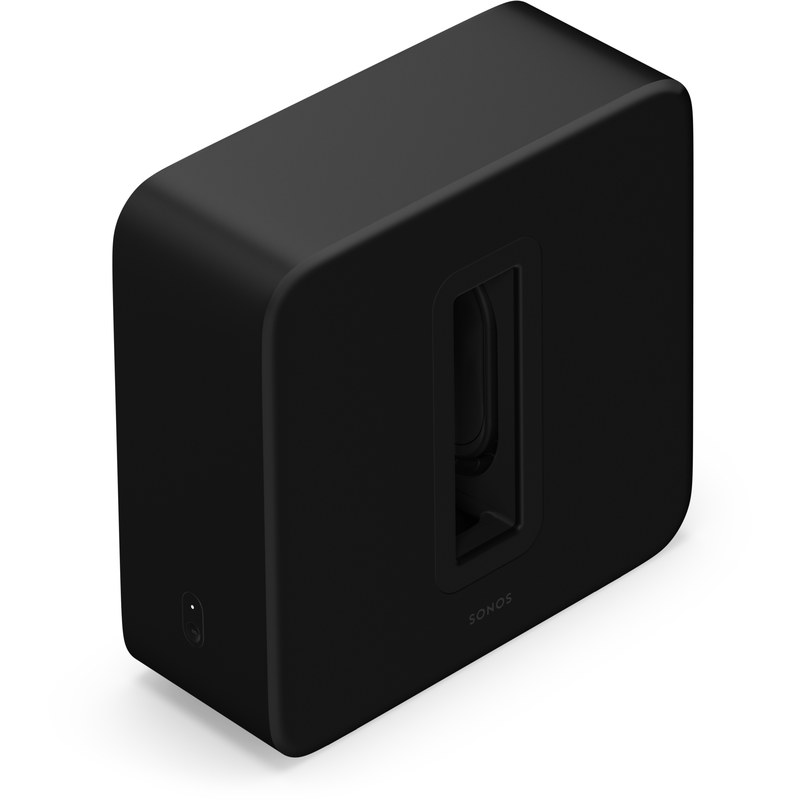 Sonos Sub Gen 4 đặt trong phòng khách bên cạnh TV setup — loa siêu trầm không dây tại Đại Nam Sky Music