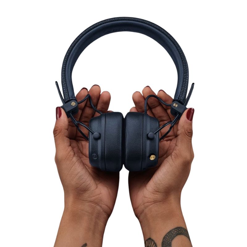 Marshall Major V Midnight Blue gập gọn — màu xanh đêm sang trọng tinh tế