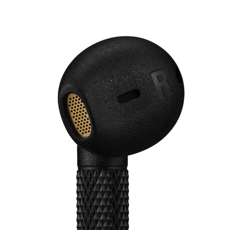 Driver 12mm lưới vàng đặc trưng của tai nghe Marshall Minor IV — logo M Marshall chính hãng