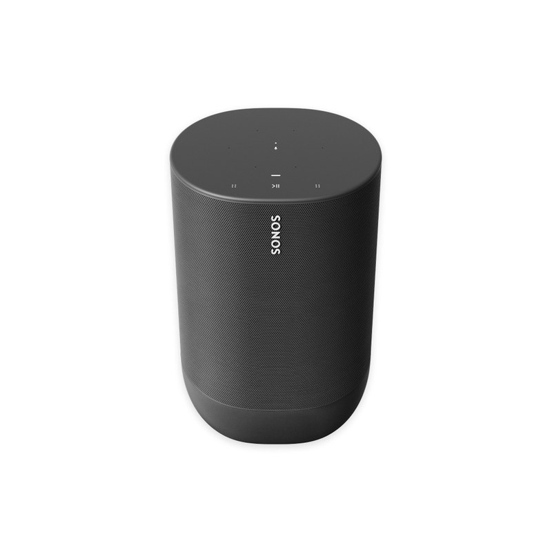 Sonos Move trên charging dock — sạc không dây qua dock hoặc cổng USB-C phía sau