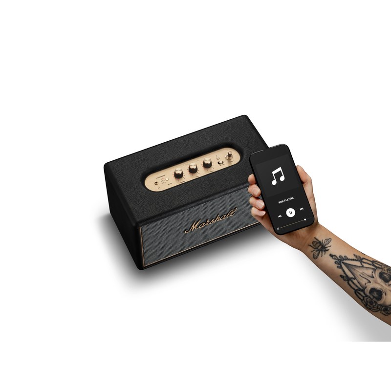 Điện thoại phát nhạc Bluetooth đến loa Marshall Stanmore IV Black tại Đại Nam Sky Music