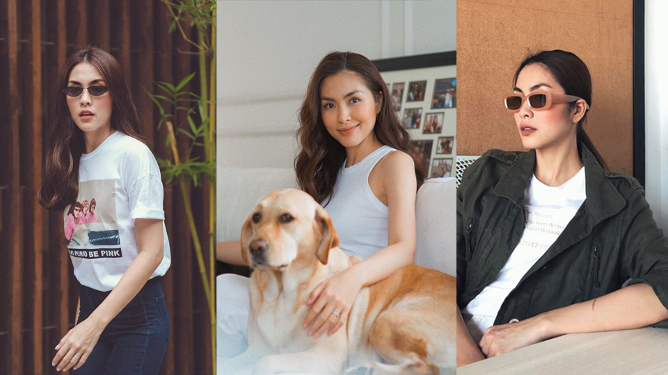 Xem Tăng Thanh Hà hack tuổi với áo thun trắng