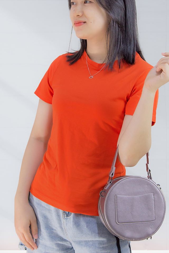 Áo Thun - Cam Tươi - Cổ Tròn - 03B