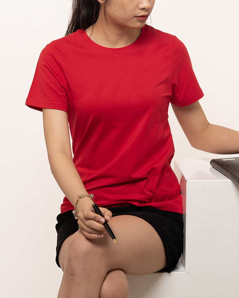 Áo Thun - Đỏ Thẩm - Cổ Tròn -05B