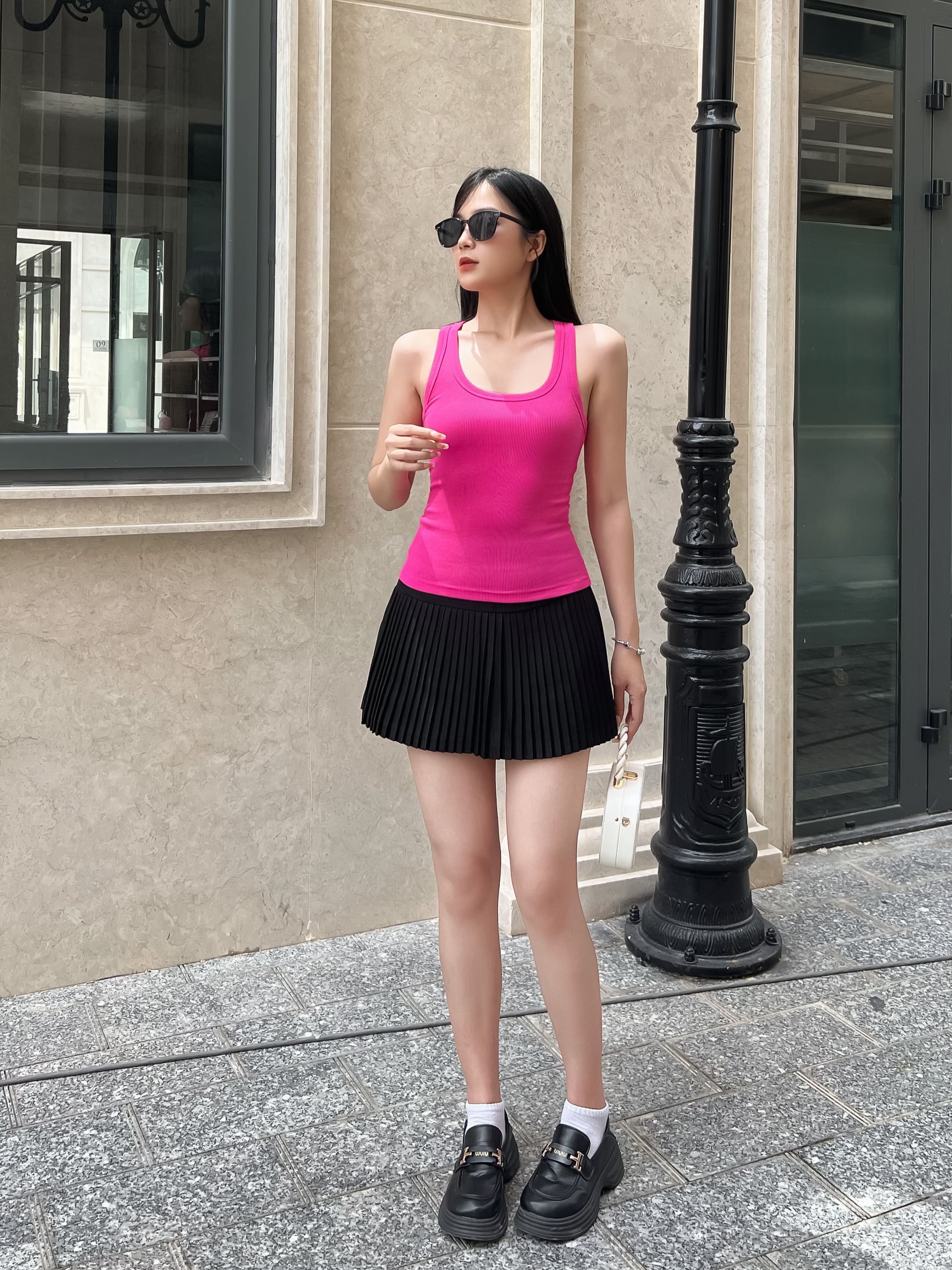 Áo thun ba lỗ nữ-Cổ Tròn-Hồng Sen-BLR02