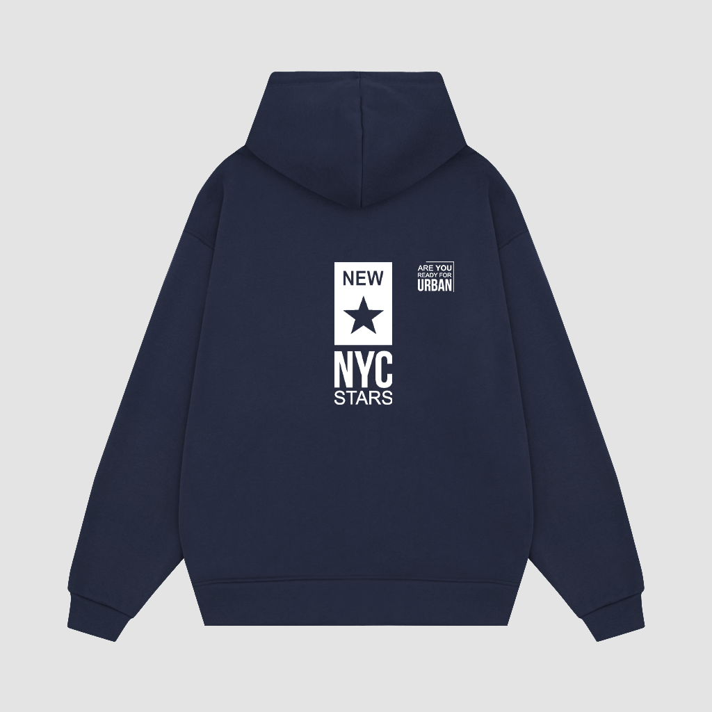 Áo Khoác Nỉ-Xanh Mực-In chữ NYC-KIM51-M20