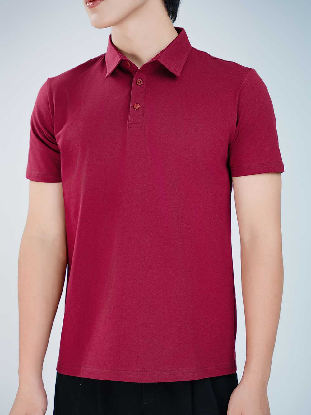 Áo PoLo Nam-Cổ Sơ Mi-Tím Nho-PLM24