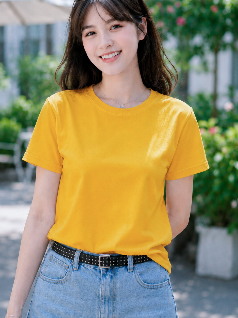 Áo thun nữ cổ tròn TOLI BSB24 – Cotton mềm, form suông gọn dáng, dễ phối mặc mỗi ngày