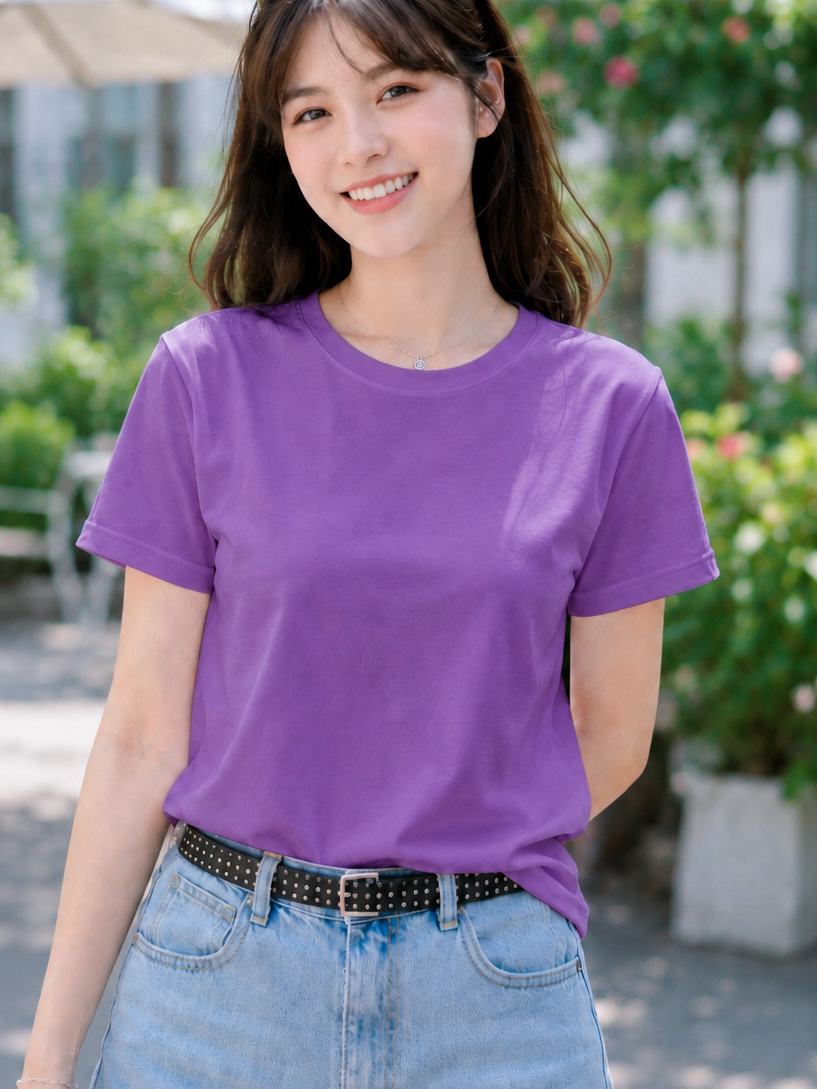 Áo thun nữ cổ tròn TOLI BSB28 – Cotton mềm, form suông gọn dáng, dễ phối mặc mỗi ngày