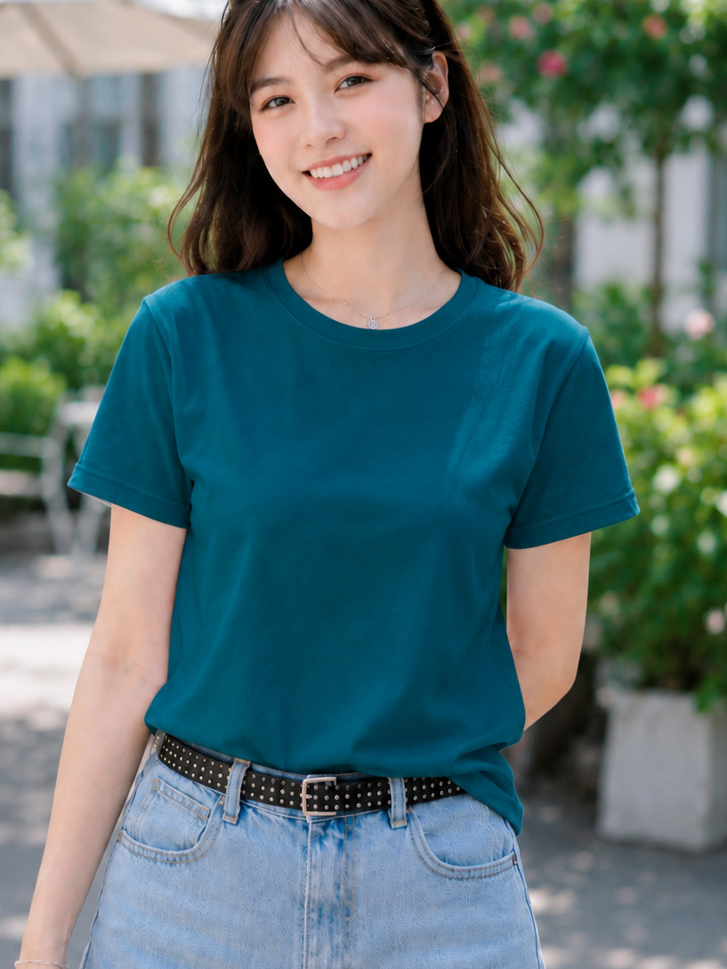Áo thun nữ cổ tròn TOLI BSB46 – Cotton mềm, form suông gọn dáng, dễ phối mặc mỗi ngày