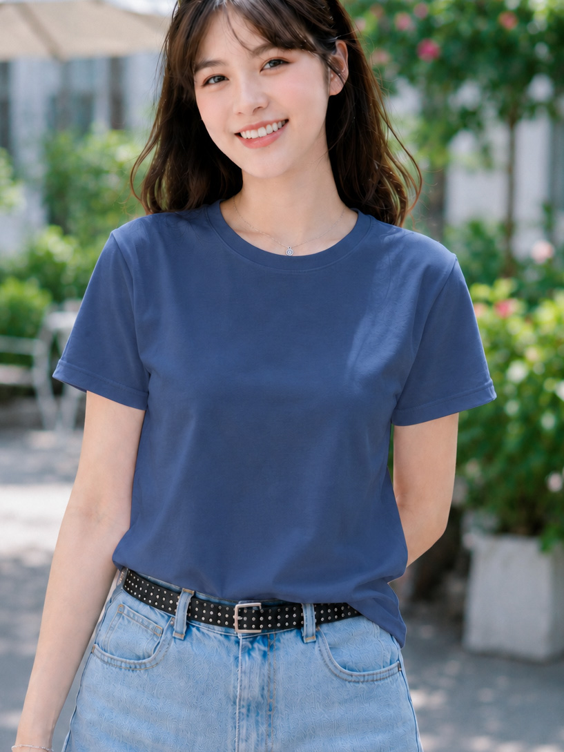 Áo thun nữ cổ tròn TOLI BSB28 – Cotton mềm, form suông gọn dáng, dễ phối mặc mỗi ngày