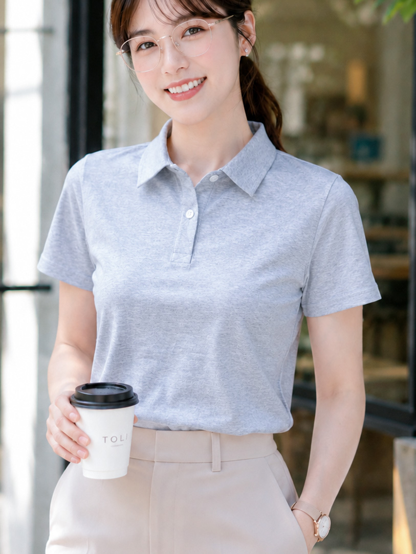 Áo polo nữ TOLI PLM47 – Cotton mềm, form suông thanh lịch, cổ sơ-mi gọn gàng, mặc đi làm & mỗi ngày