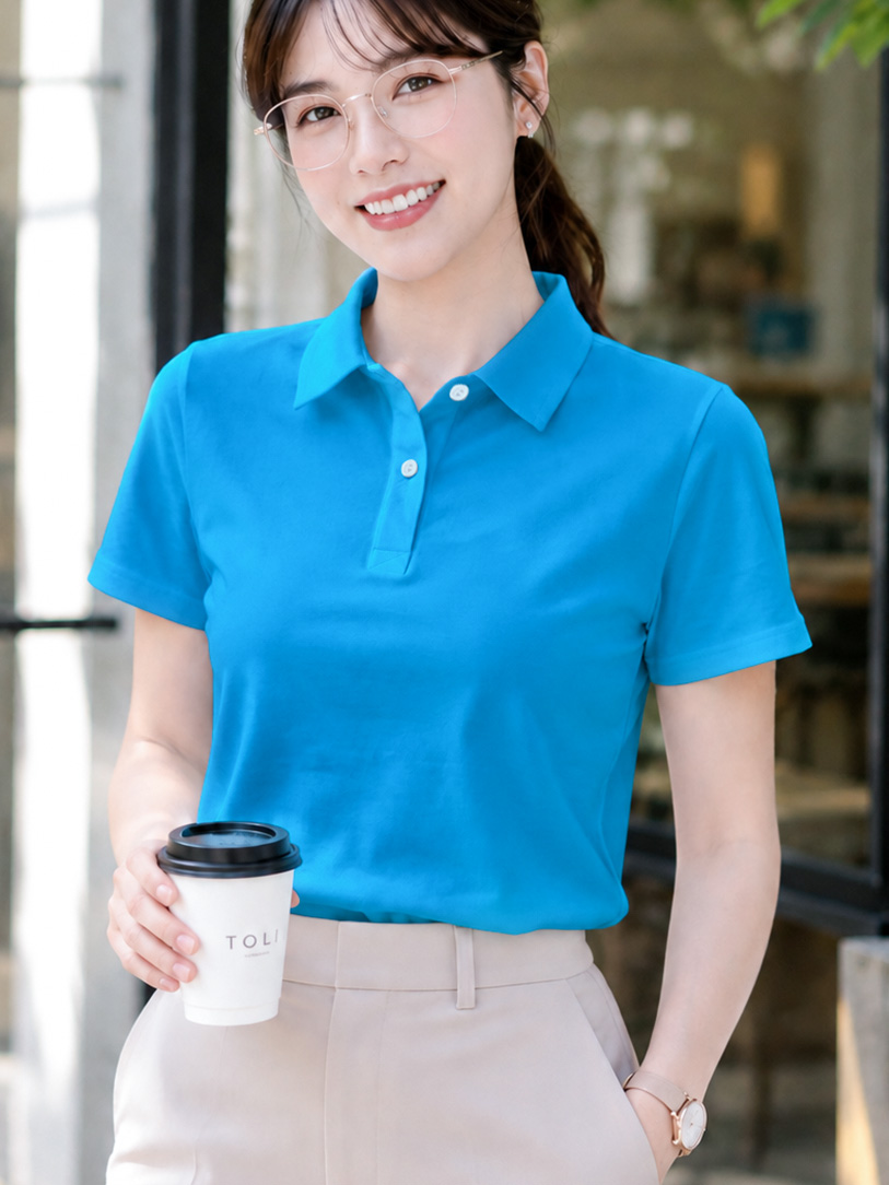 Áo polo nữ TOLI PLM46 – Cotton mềm, form suông thanh lịch, cổ sơ-mi gọn gàng, mặc đi làm & mỗi ngày