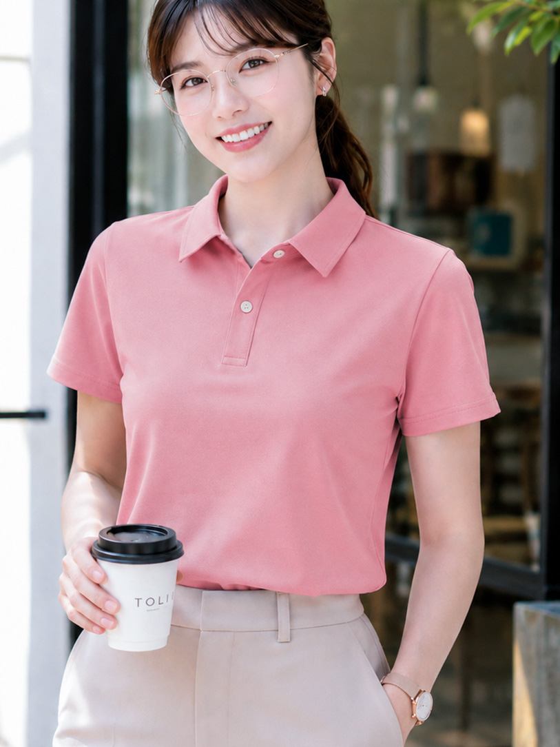 Áo polo nữ TOLI PLM42 – Cotton mềm, form suông thanh lịch, cổ sơ-mi gọn gàng, mặc đi làm & mỗi ngày