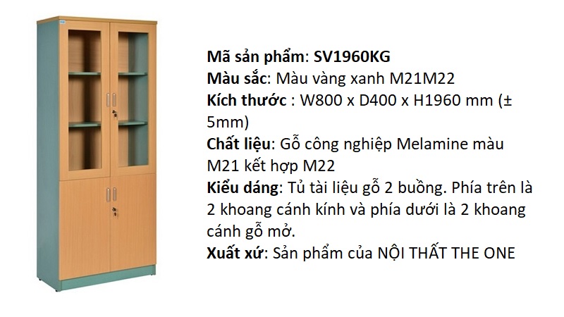 Tủ hồ sơ 4 cánh SV1960KG