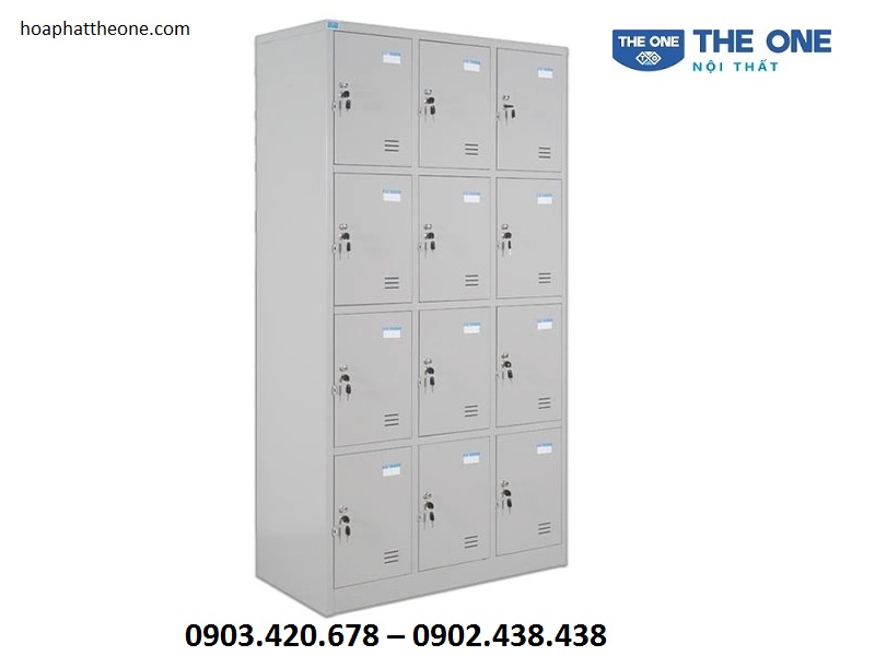 Tủ Locker 12 Ngăn TU984-3K có kích thước tương đối lớn, màu sắc đẹp