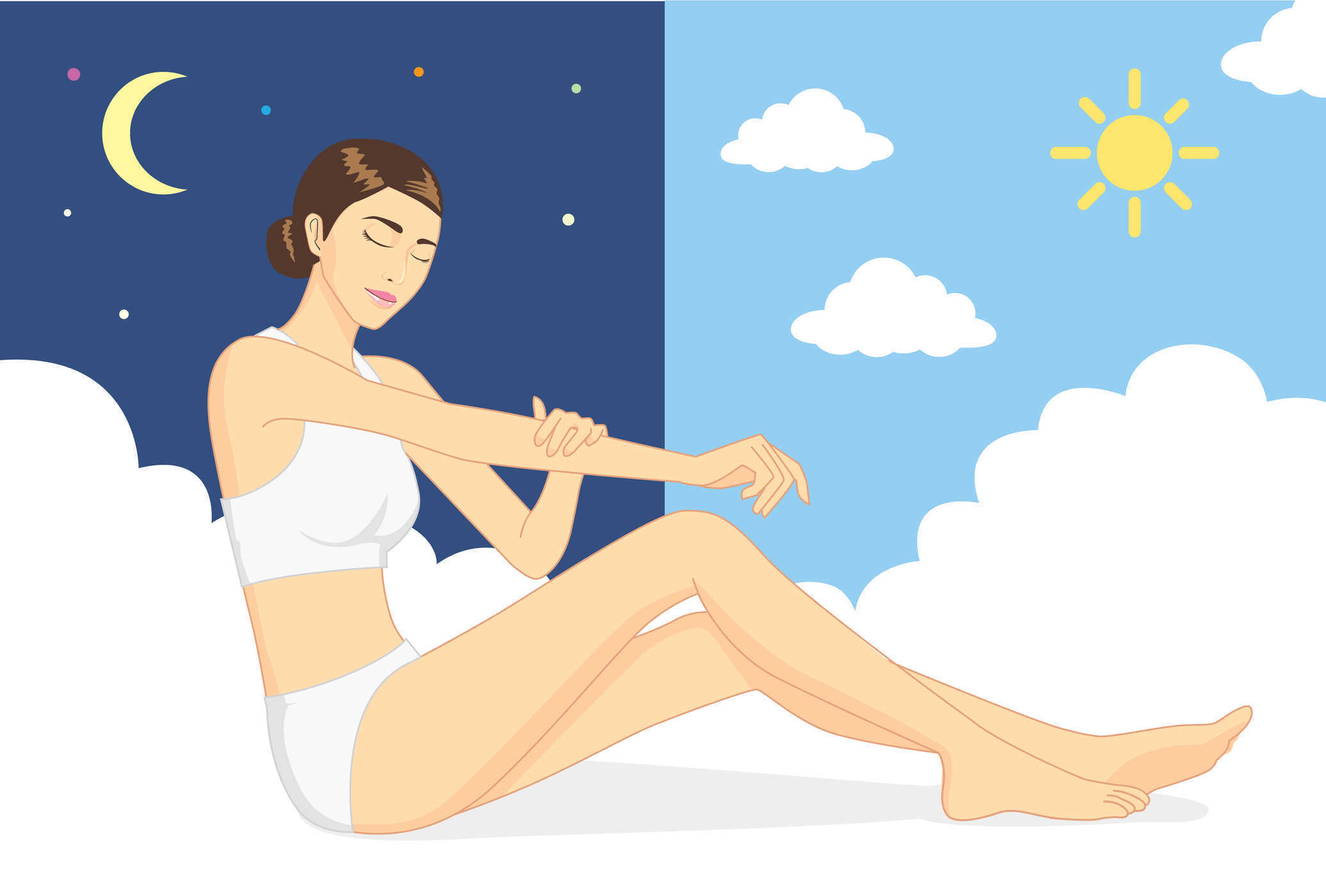 Sử dụng kem dưỡng ẩm vào buổi sáng và tối đều đặn để cải thiện da (nguồn ảnh: Internet)