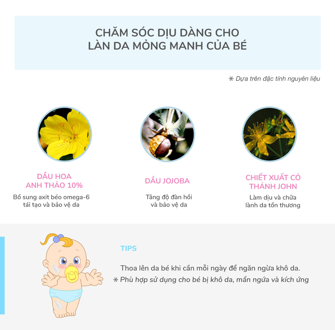 Kem trị lác sữa EUBOS có nguồn gốc sinh học, tạo lớp màng bảo vệ chắc chắn trên da, ngăn ngừa mất nước. 