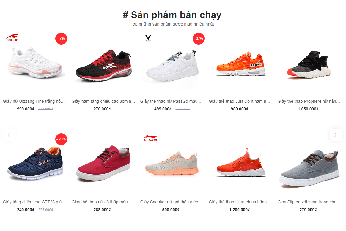 template bán dày đẹp