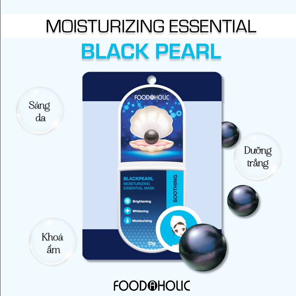 Mặt Nạ Giấy Foodaholic Blackpearl Moisturizing Essential Mask