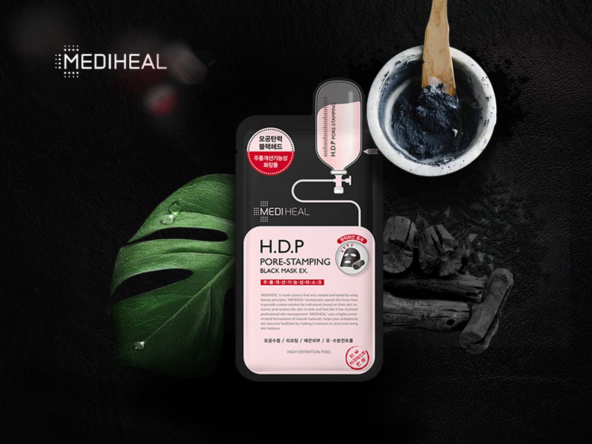 Mặt Nạ Than Hoạt Tính Mediheal H.D.P Pore-Stamping Charcoal-Mineral Mask