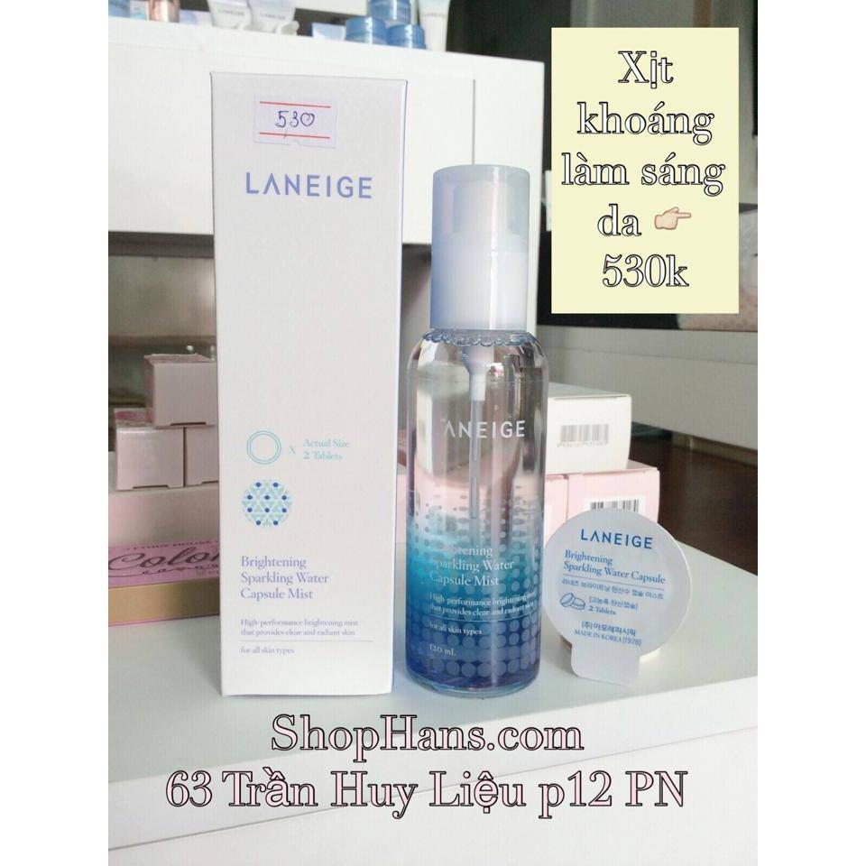 Xịt khoáng Laneige Brightening sparkling water capsule mist 120ml