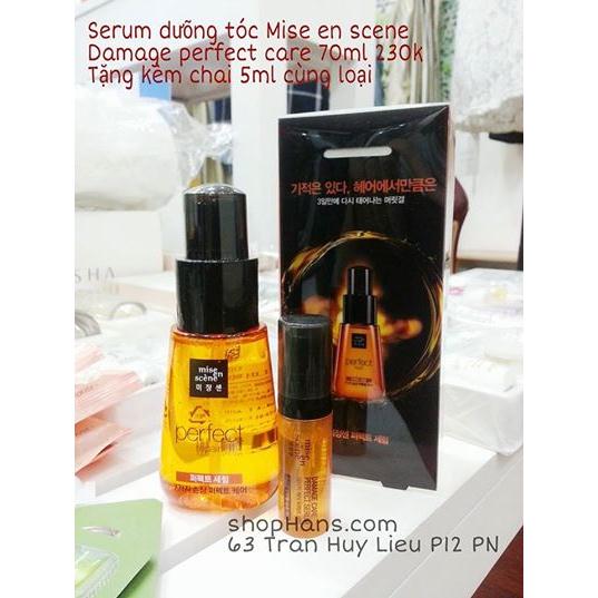 Tinh Chất Dưỡng Tóc Mise en Scene Damage perfect care set 70ml