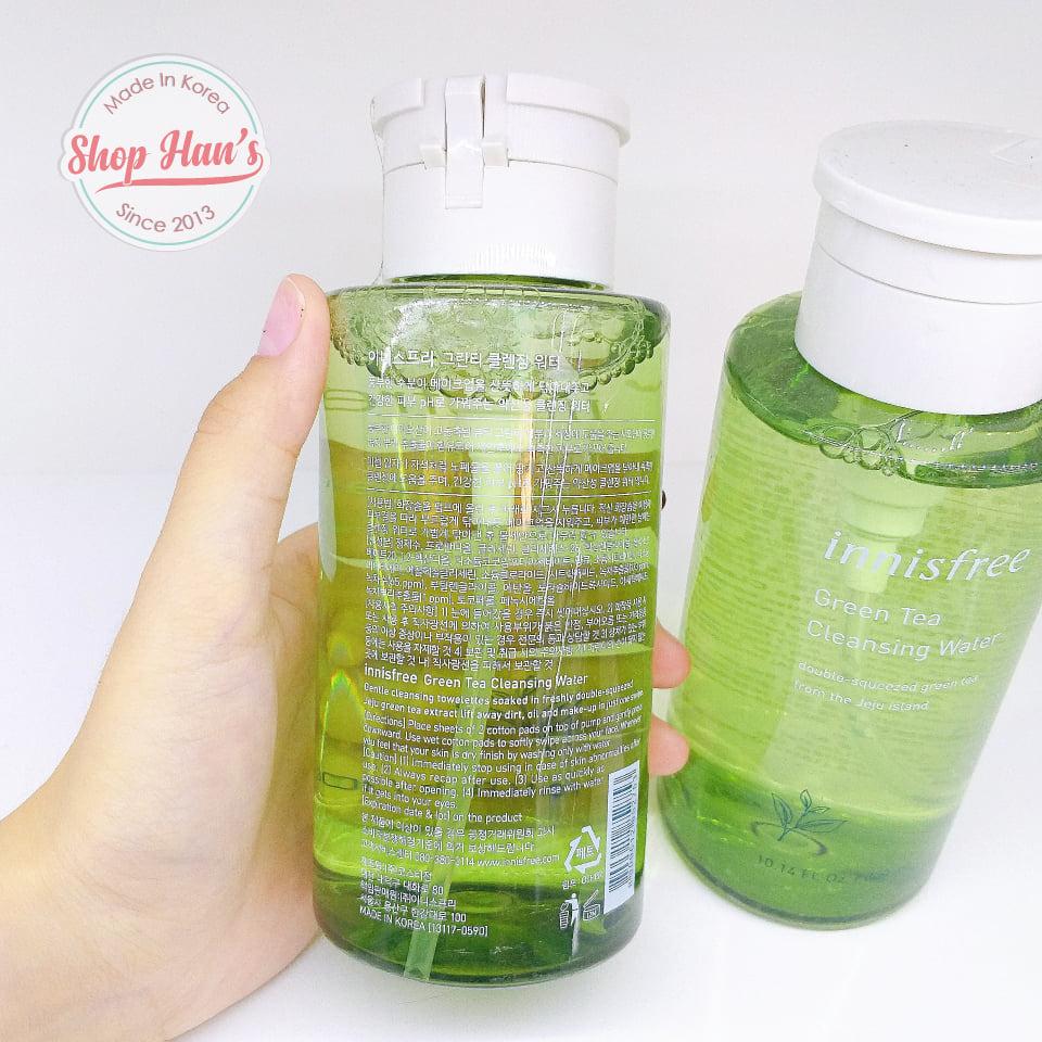 Nước Tẩy Trang Chiết Xuất Trà Xanh Innisfree Green Tea Cleansing Water New 2019