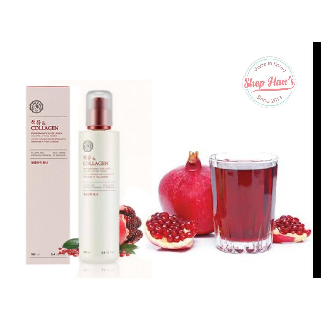 Nước hoa hồng Pomegranate And Collagen Volume Lifting Toner TheFaceShop